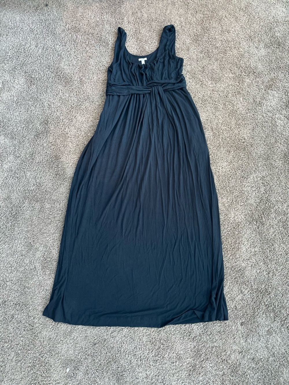 Soma Black Sleeveless Maxi Dress with Twist Detail-L